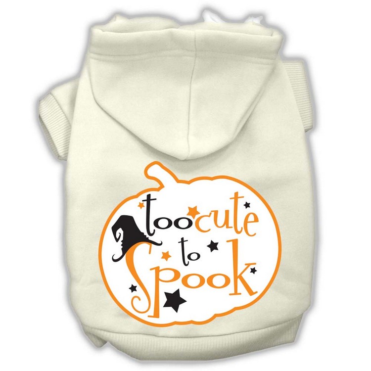 Too Cute to Spook Screenprint Hoodie Cream XL